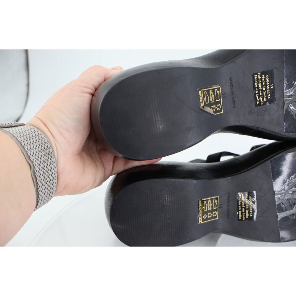 Free People Brooklyn Ankle Strap Platform Sandal Women Size 11 Black Chunky - Picture 14 of 16